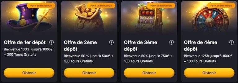 Winhero Casino bonus bienvenue