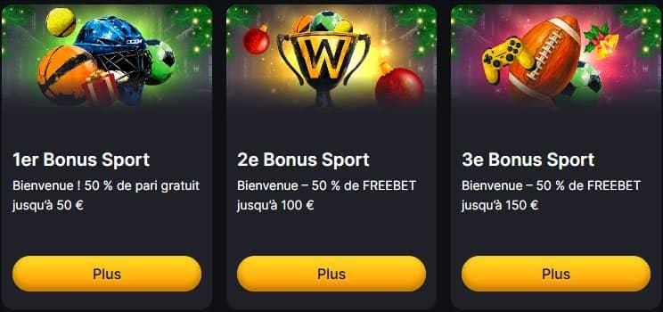 Winhero Casino bonus bienvenue sport